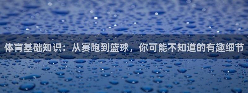 v体育直播：体育基础知识：从赛跑到篮球，
